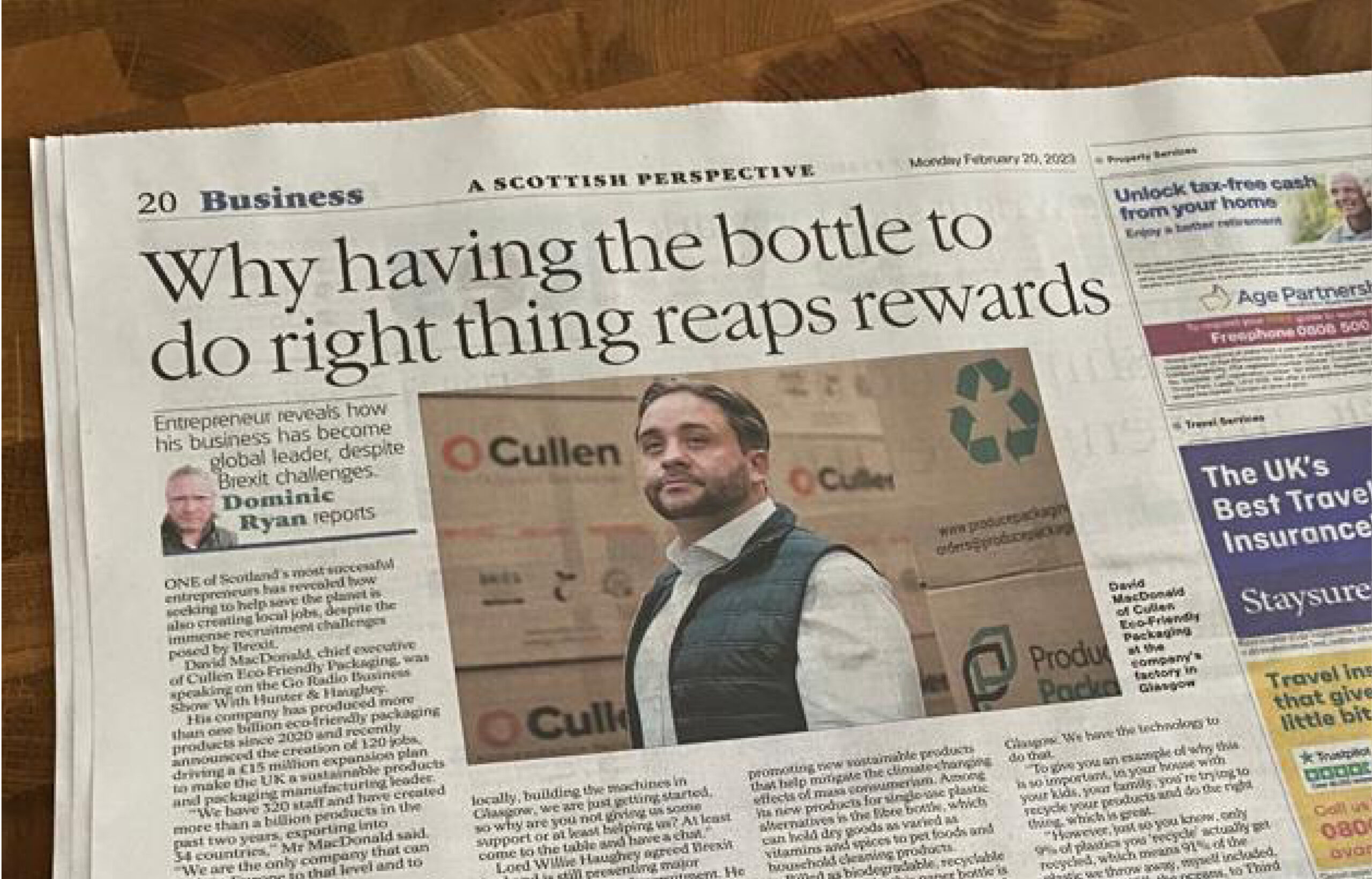 Cullen CEO featured in The Herald Featured Image